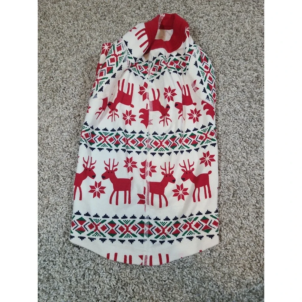 Hanna‎ Andersson Holiday Dog Pajamas Dear Deer White Red  Size Medium